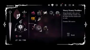 loddies 25 hit knife throwing challenge reward heavy rosary necklace in silksong