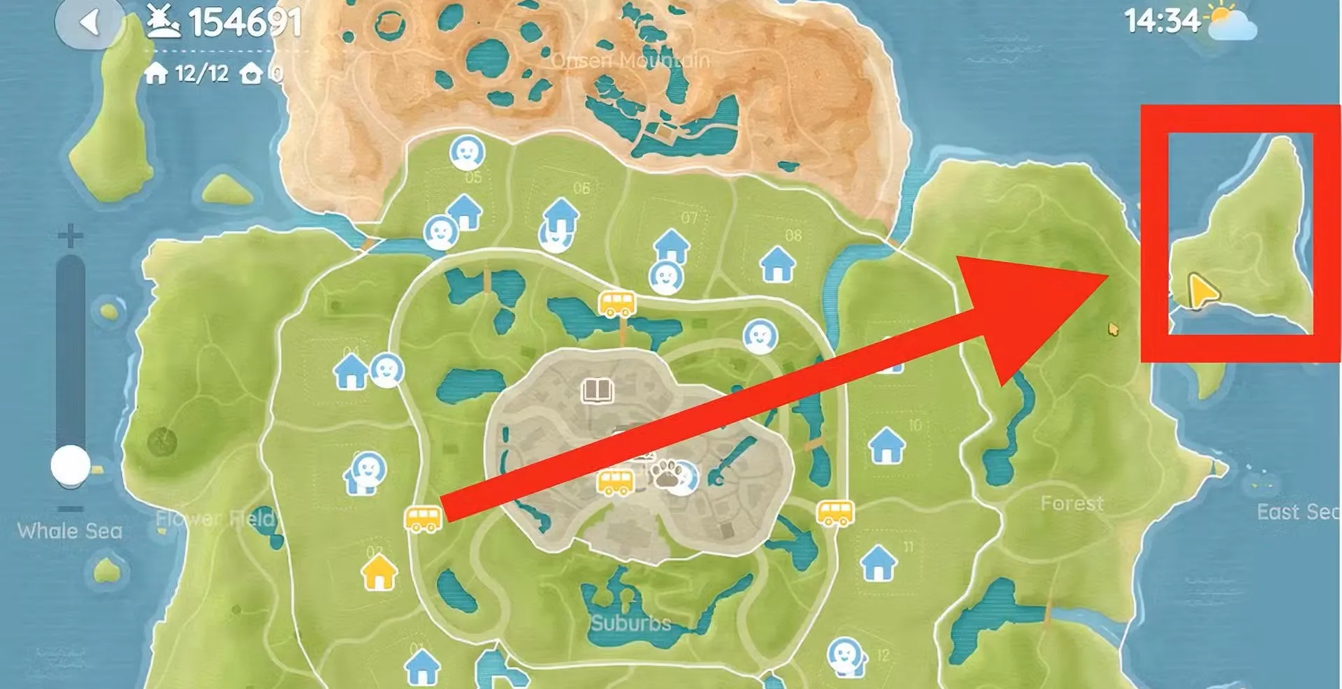 forest island heartopia world map